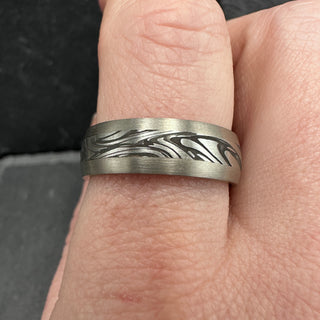 Damascus Steel with Dragon Lace Pattern