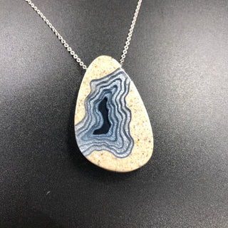 Chasm Pendant resin and beach sand jewelry