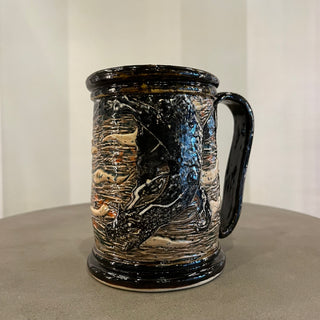 Carved Dragon and Knight Tavern Mug