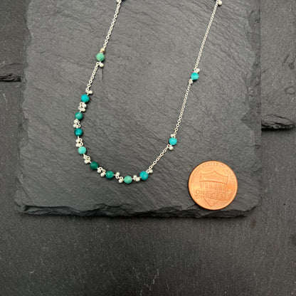 Little Rondelle Necklace - Turquoise - SS