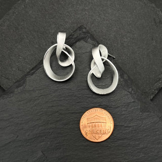 Elongated Swirl Post Earrings