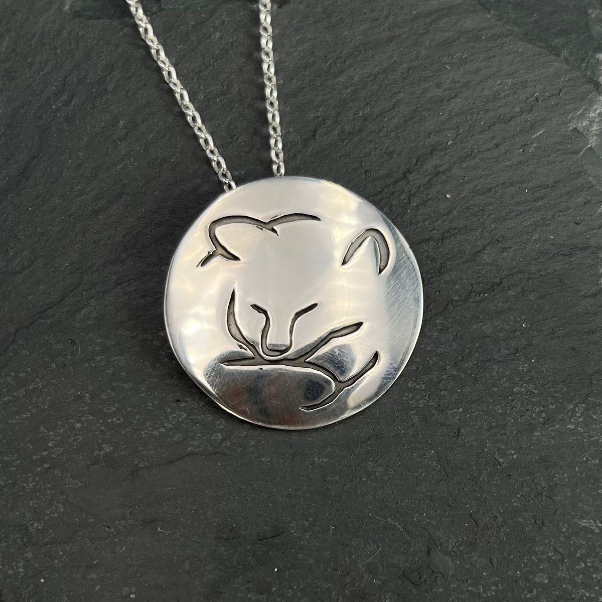 Sleeping Cat Silhouette Pendant