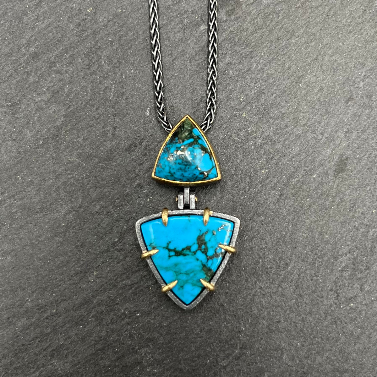 Hinged Turquoise Pendant