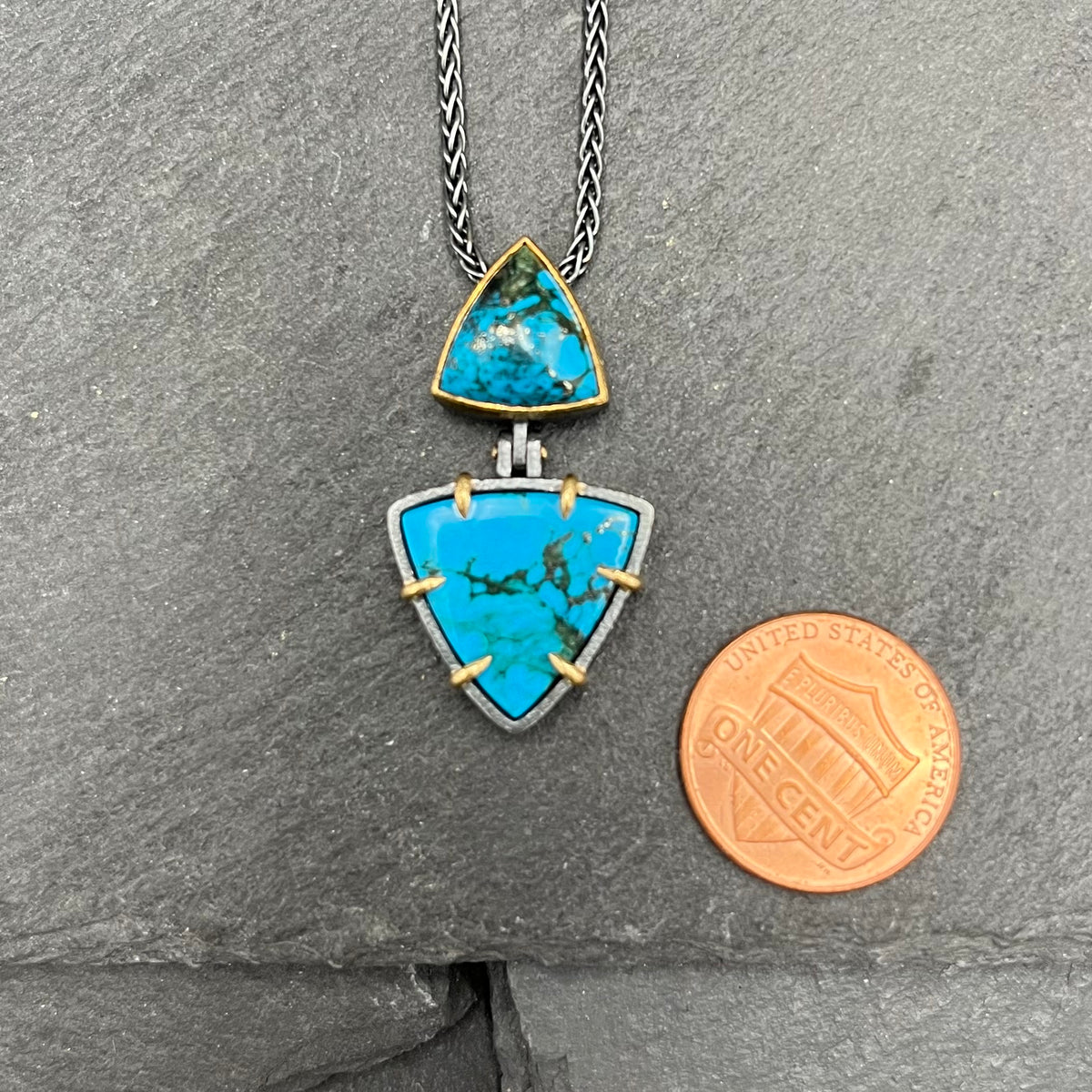 Hinged Turquoise Pendant