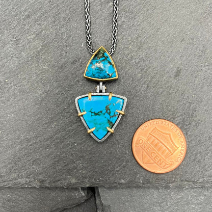Hinged Turquoise Pendant
