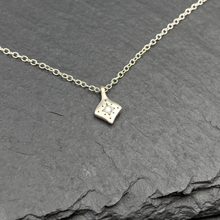 Silver Night Charm in White Diamond