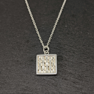 Woven Sterling Silver Pendant - Small