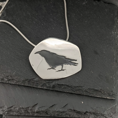 Raven Silhouette Pendant