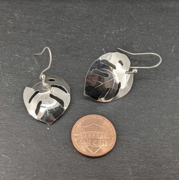 Monstera Leaf Earrings