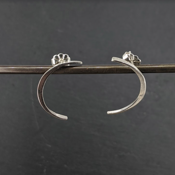 Crescent Moon Studs