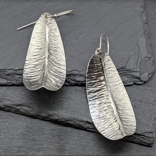 Forged Leaf Earrings