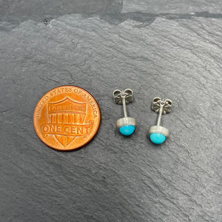 Turquoise and Silver Studs